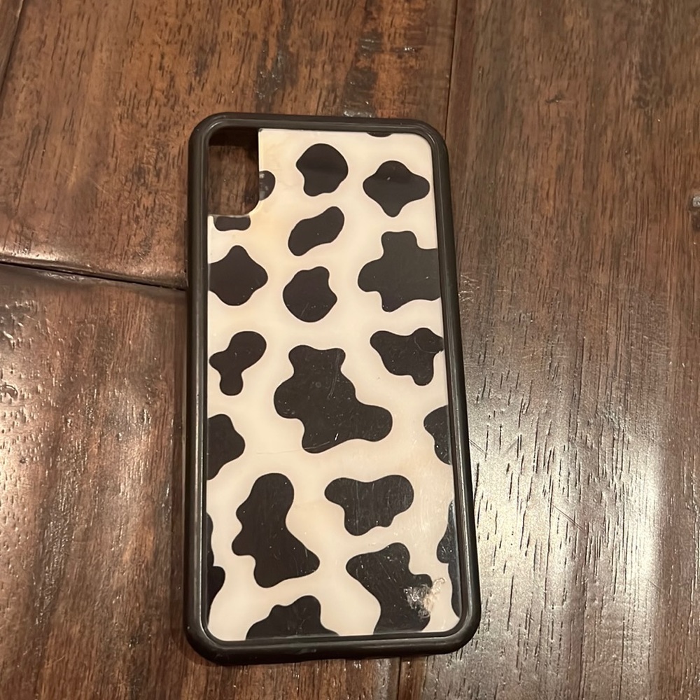 Cow print wildflower iPhone X case